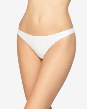 Tanga algodón suave con canalé ancho