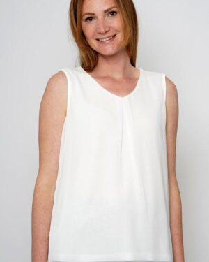 Blusa Sin Manga  Gasa Y Punto de Karntner