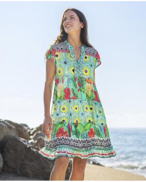 Vestido manga corta colorinchi de Vania