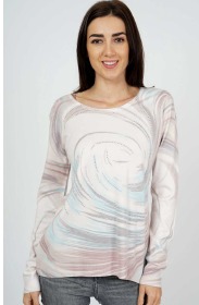 Sueter de manga larga efecto vórtice