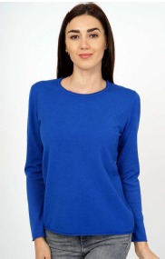Camiseta básica azul con cuello redondo de Karntner