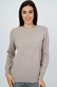 Jersey con apliques de perlas de Karntner